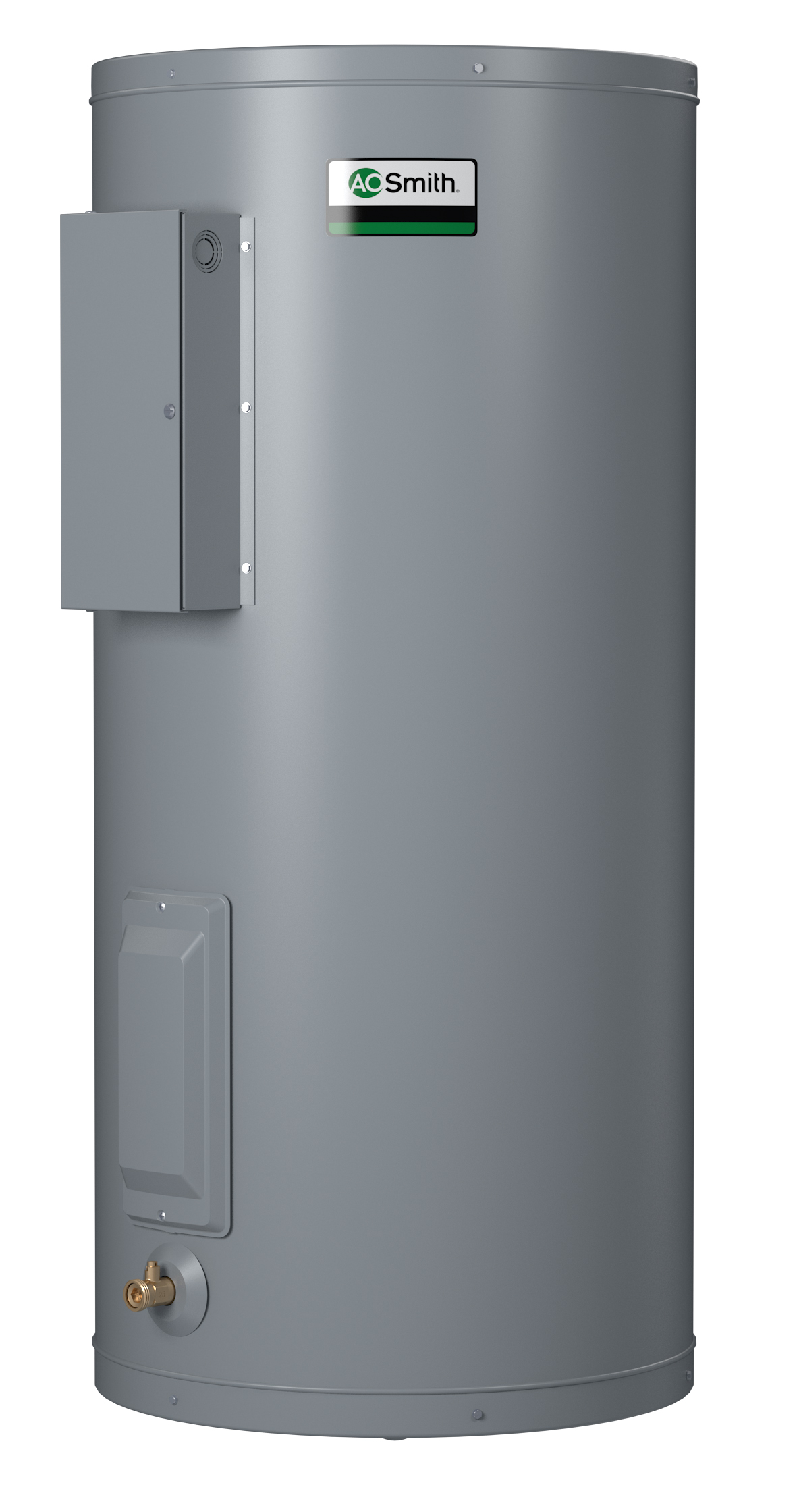 AO SMITH DEN-40D: 50 GALLONS, 5.0KW, 480 VOLT, 3 PHASE, (2-5000 WATT ELEMENTS, NON-SIMULTANEOUS WIRING), DURA-POWER, LIGHT DUTY COMMERCIAL ELECTRIC WATER HEATER
