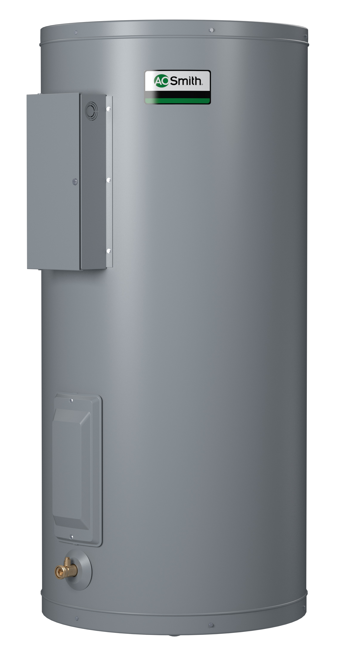 AO SMITH DEN-80D: 80 GALLONS, 8.0KW, 240 VOLT, 1 PHASE, (2-4000 WATT ELEMENTS, SIMULTANEOUS WIRING), DURA-POWER, LIGHT DUTY COMMERCIAL ELECTRIC WATER HEATER